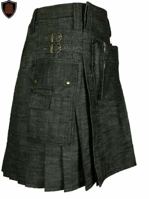 black denim kilt 1