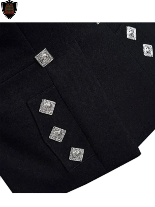 black prince charlie jacket - buttons