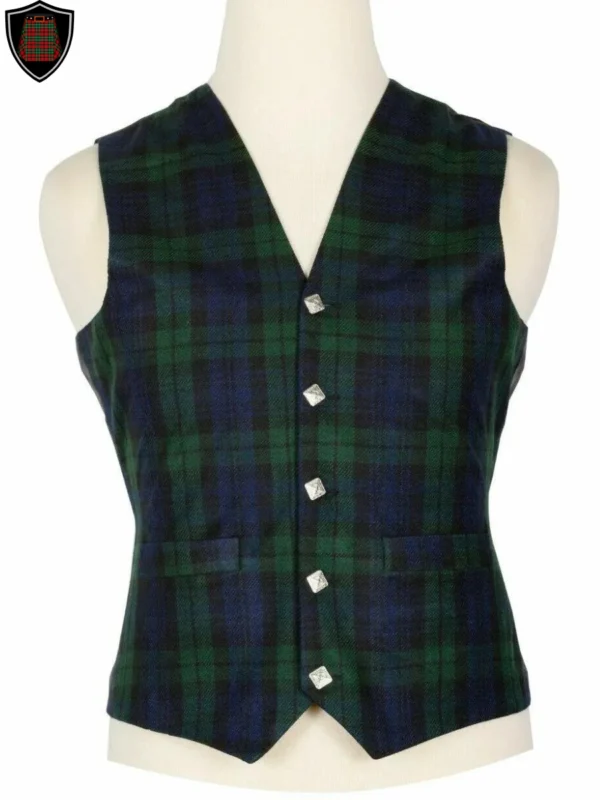 black watch tartan vest