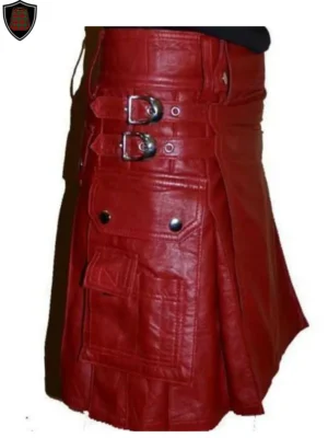 red leather kilt