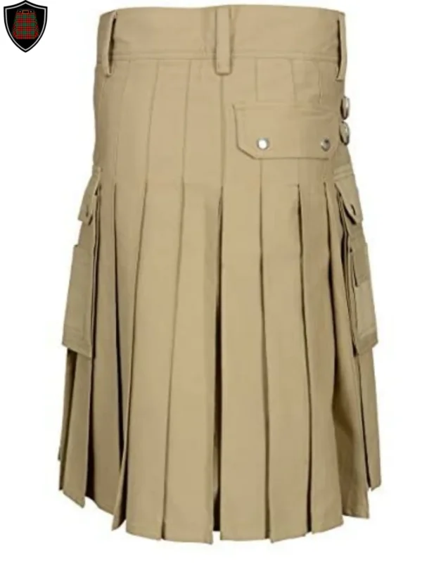 khaki utility kilt