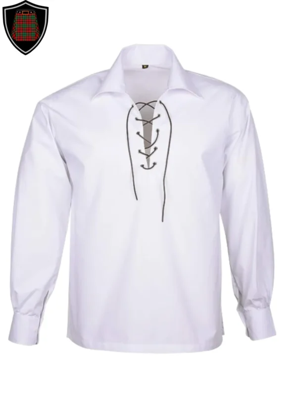 white ghillie shirt also known as white jacobite shirt