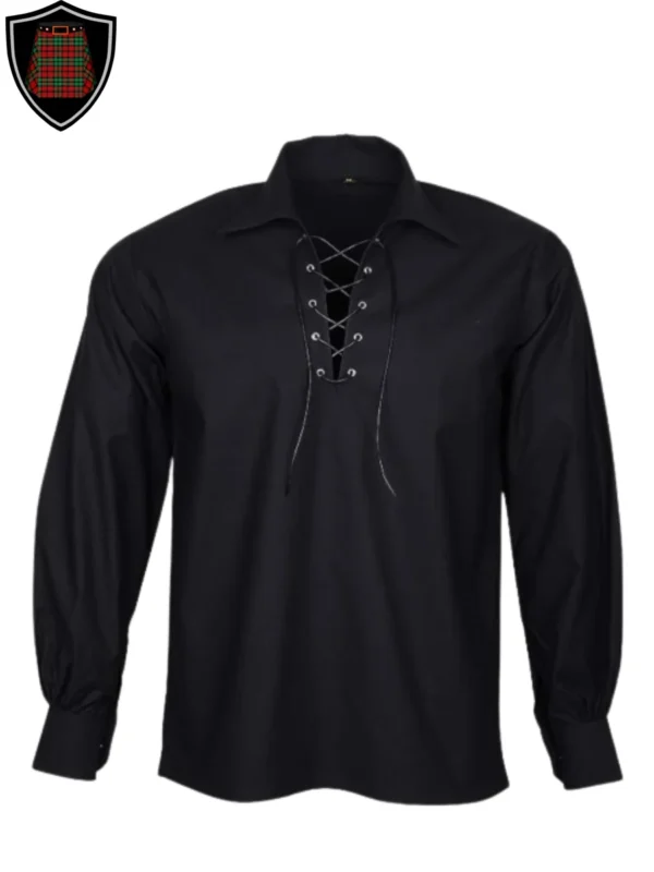 Black ghillie shirt also known as black jacobite shirt