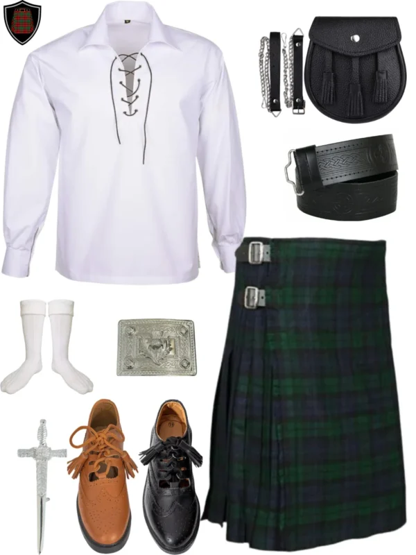 casual kilt oufit 8 piece package