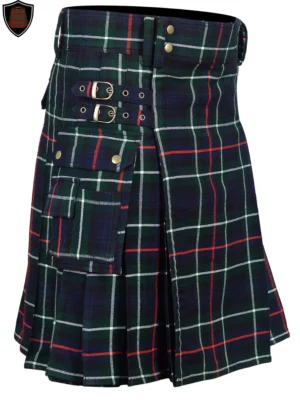 Mackenzie Tartan Utility Kilt For Men - Customizable Handmade Tartan Utility Kilts