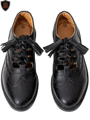 black ghillie brogues