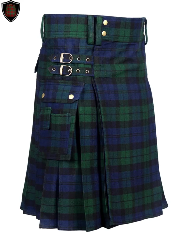 black watch tartan utility kilt