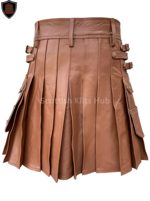 Brown Leather Kilt For Men By Scottish Kilts Hub