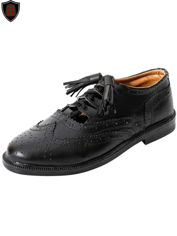 black ghillie brogues