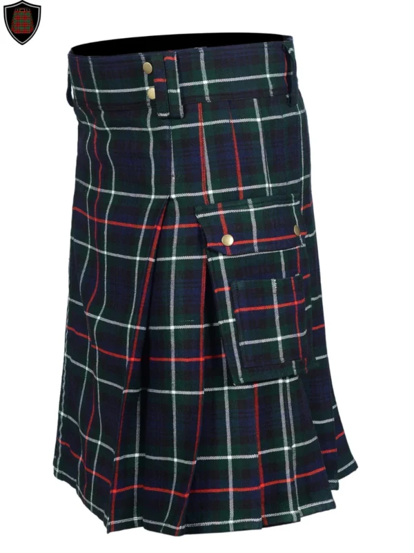 Mackenzie Tartan Utility Kilt For Men - Customizable Handmade Tartan Utility Kilts