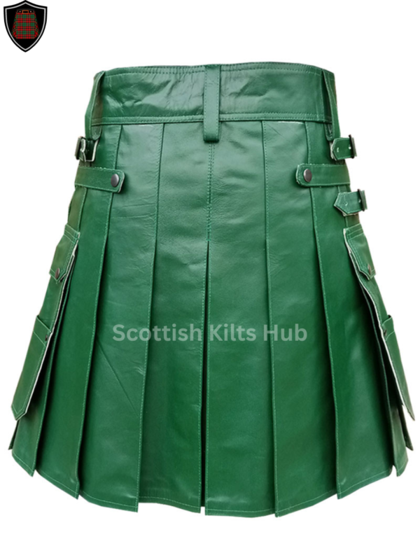 Green Leather Kilt For Men By Scottish Kilts Hub