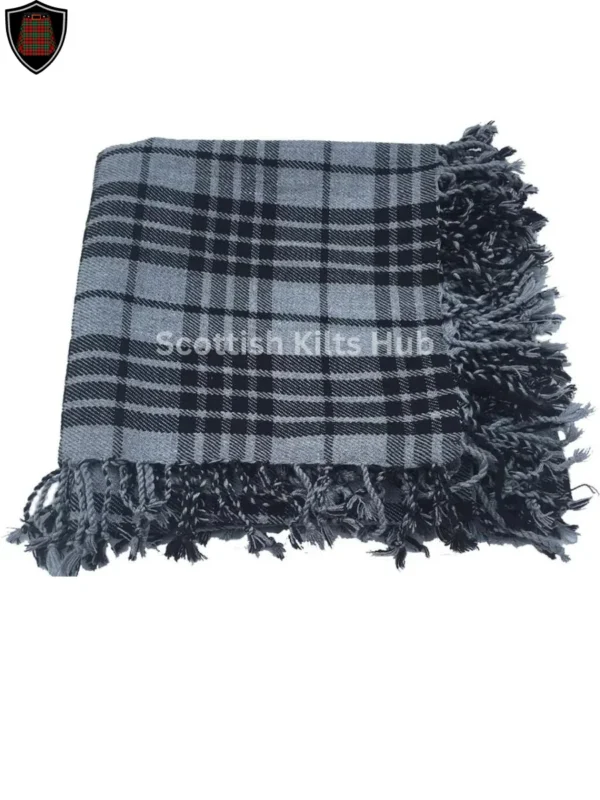 Grey Watch Tartan Fly Plaid - Premium Wool, Traditional Scottish Design