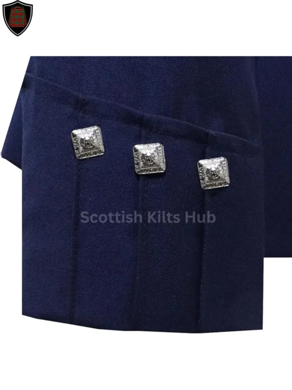 Blue Argyle Kilt Jacket With 5 Button Vest