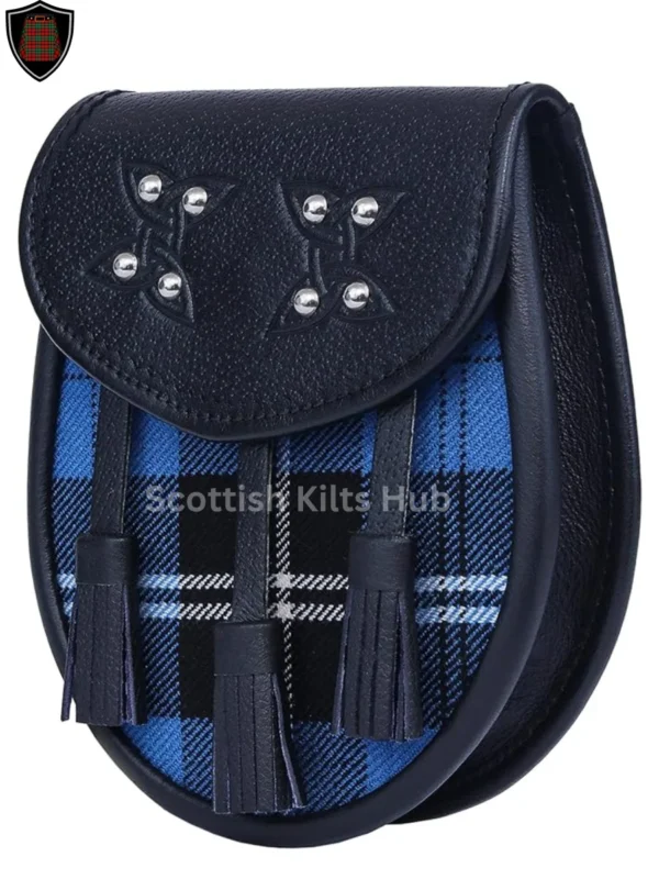 Premium Quality Handmade Ramsay Blue Tartan Sporran For Kilts