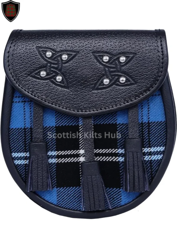 Premium Quality Handmade Ramsay Blue Tartan Sporran For Kilts