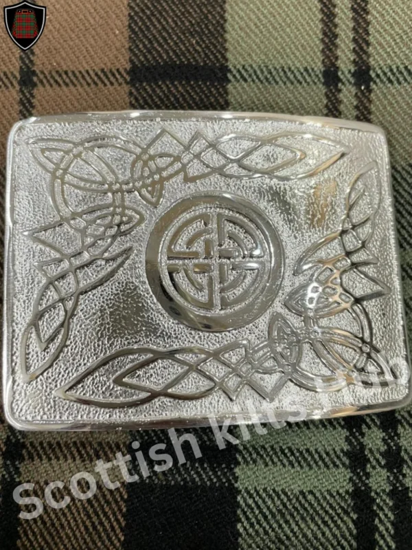 Celtic Swirl Kilt Belt Buckle - Fine Crafted Kilt Buckles Available at Scottish Kilts Hub