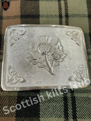 Scottish Thistle Kilt Belt Buckle - Fine Crafted Kilt Buckles Available at Scottish Kilts Hub