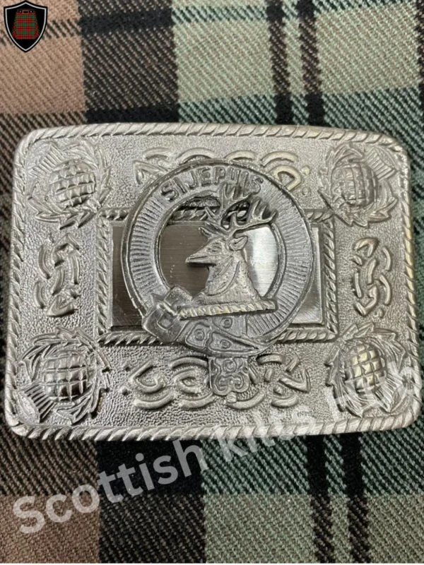 Davidson Clan Crest Kilt Belt Buckle - Fine Crafted Kilt Buckles Available at Scottish Kilts Hub