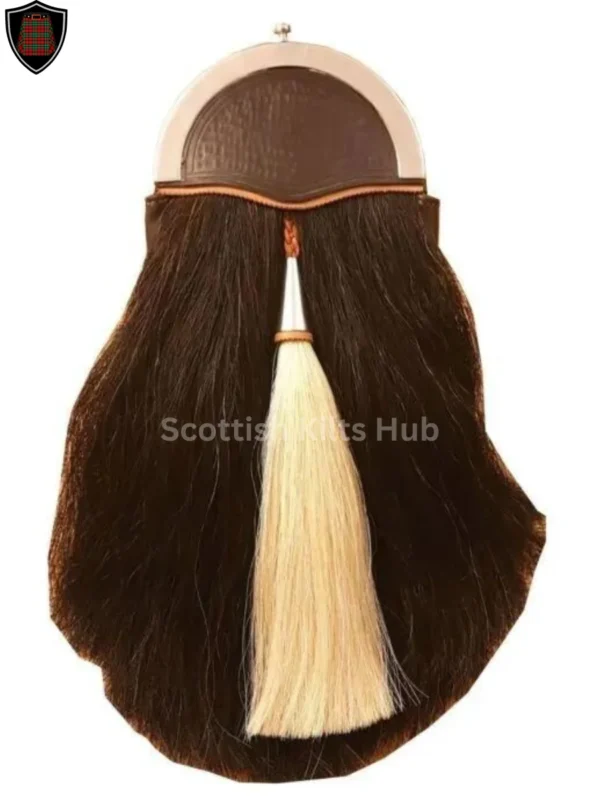 Handmade Genuine Premium Brown Horse Hair Sporran with Tassel - Best Sporrans For Kilts