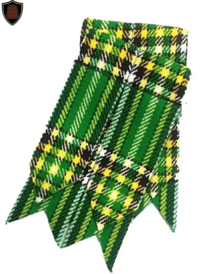 Premium Quality Handmade Irish Green Tartan Kilt Flashes