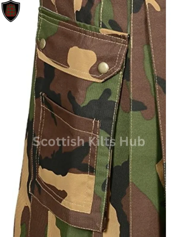 Men's Handmade Military Camouflage Utility Kilt for Men by Scottish Kilts Hub