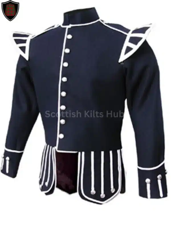 Handmade Navy Blue Military Doublet Jacket - Pipers Military Drummer Doublet Jacket