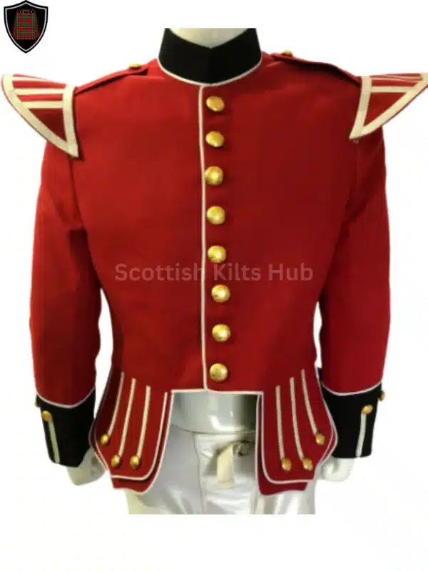 Handmade Red Drummer Doublet Jacket - Pipers Military Drummer Doublet Jacket