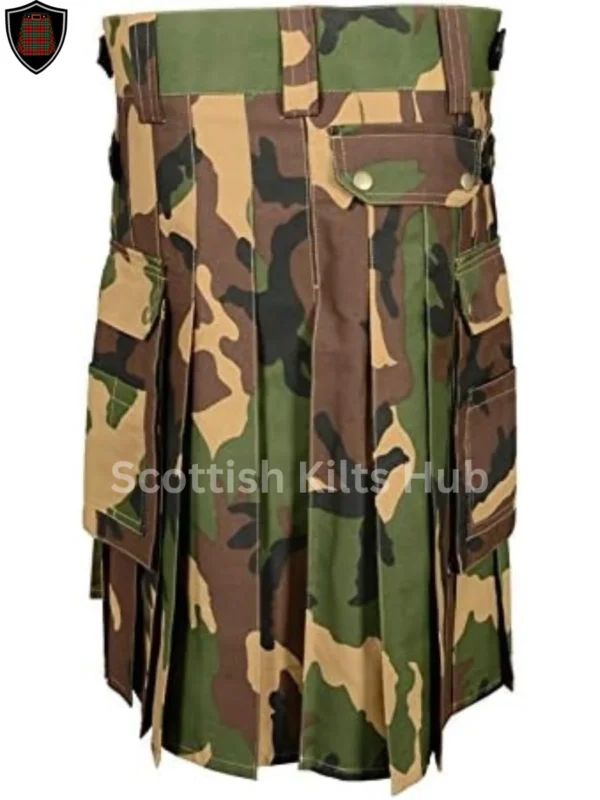 Men's Handmade Military Camouflage Utility Kilt for Men by Scottish Kilts Hub