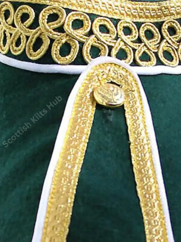 Handmade Green Drummer Doublet Jacket - Pipers Military Drummer Doublet Jacket