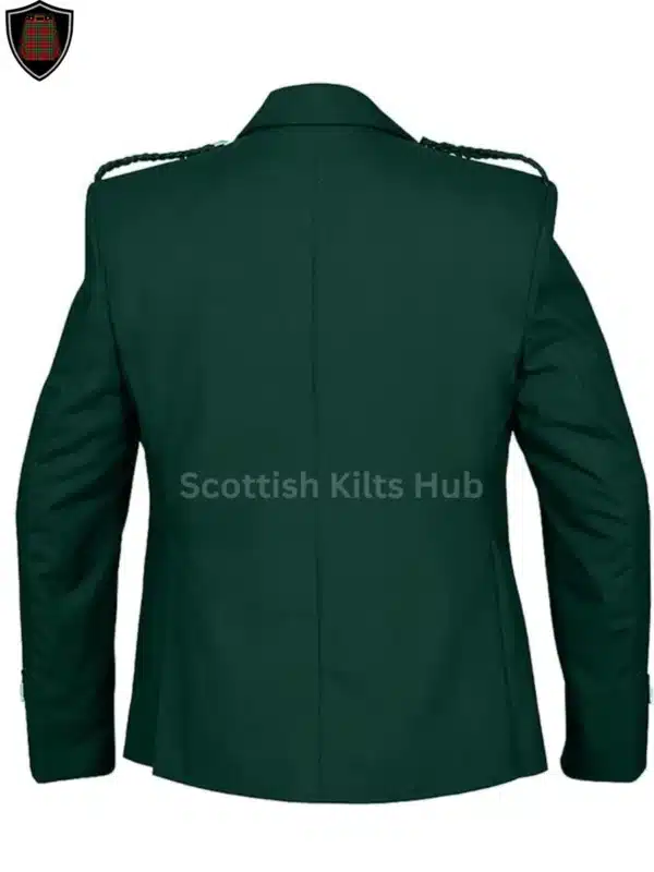 Green Argyle Kilt Jacket With 5 Button Vest