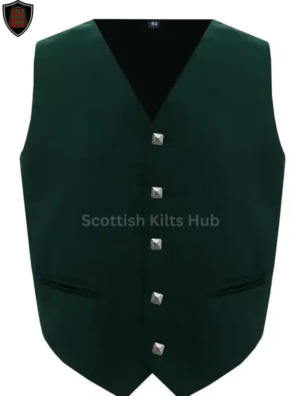 Green Argyle Kilt Jacket With 5 Button Vest