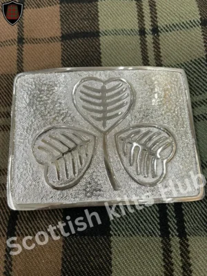 Shamrock Leaf Kilt Buckle For Kilt Belt