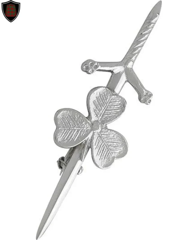 Shamrock Leaf Kilt Pin