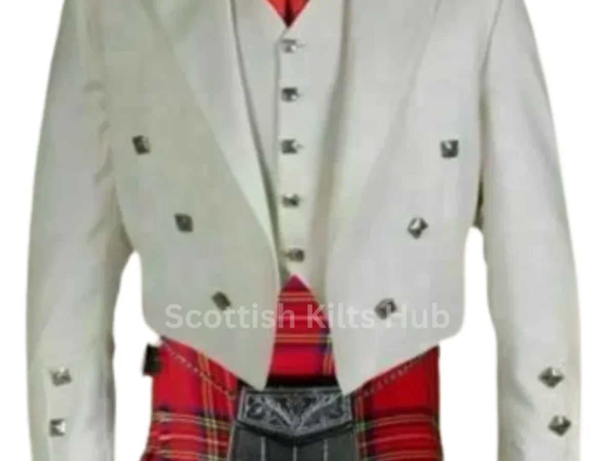 White Prince Charlie Kilt Jacket Scottish Kilts Hub