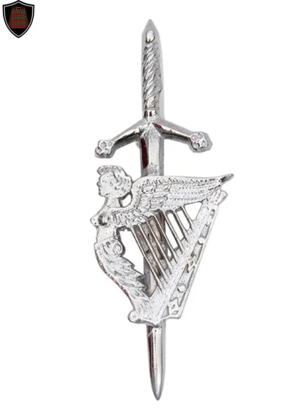 Irish Lady Harp Kilt Pin