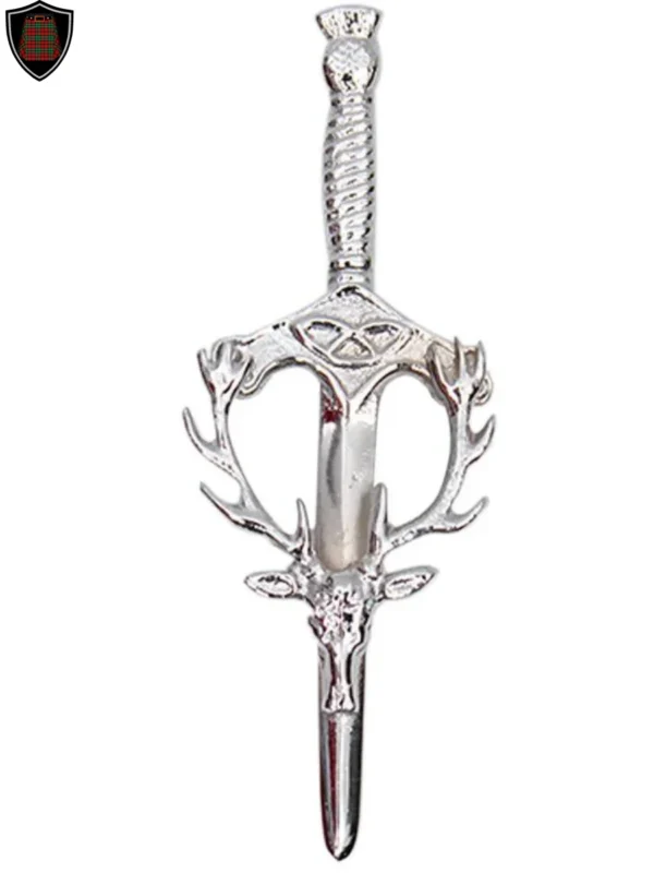 Stag Head Kilt Pin