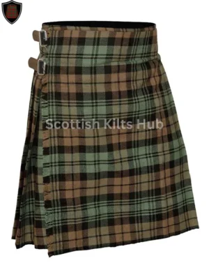 black watch weathered tartan kilt for men - 8 yard tartan kilt