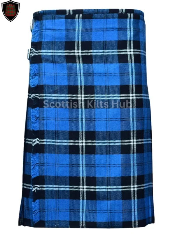 Handmade Ramsay Blue Tartan Kilt | 8 Yard | Free Kilt Pin & Flashes