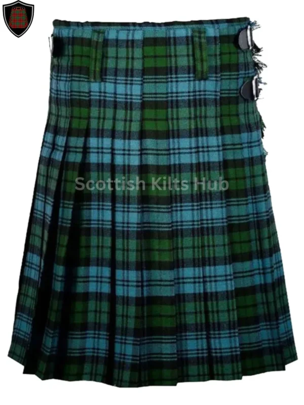 Handmade Ancient Thompson Tartan Kilt | 8 Yard | Free Kilt Pin & Flashes - Image 2