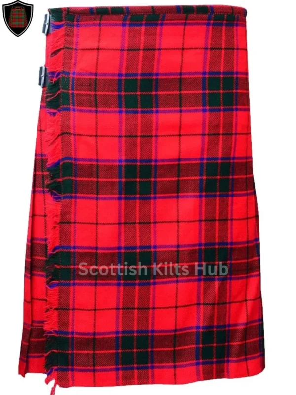 Handmade Scottish Rose Tartan Kilt | 8 Yard | Free Kilt Pin & Flashes