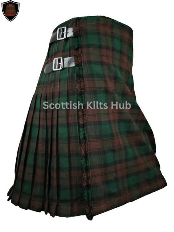 Handmade Brown Watch Tartan Kilt | 8 Yard | Free Kilt Pin & Flashes