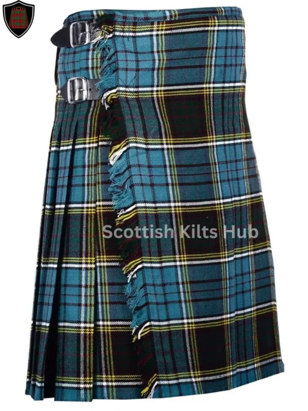 Handmade Anderson Tartan Kilt | 8 Yard | Free Kilt Pin & Flashes